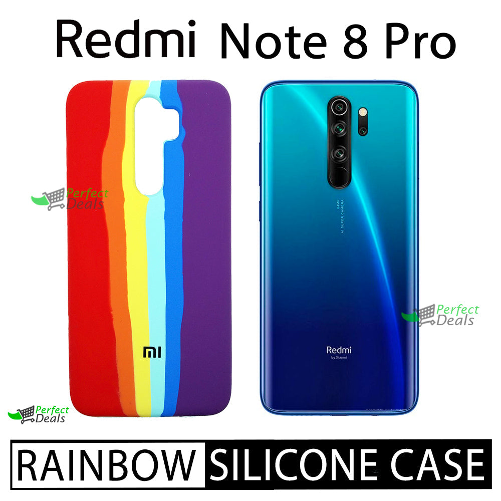 Latest Rainbow Silicone case for New Redmi Note 8 Pro