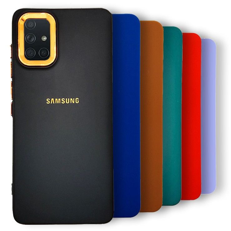 Gold Camera Protection Back Cover for Samsung A71