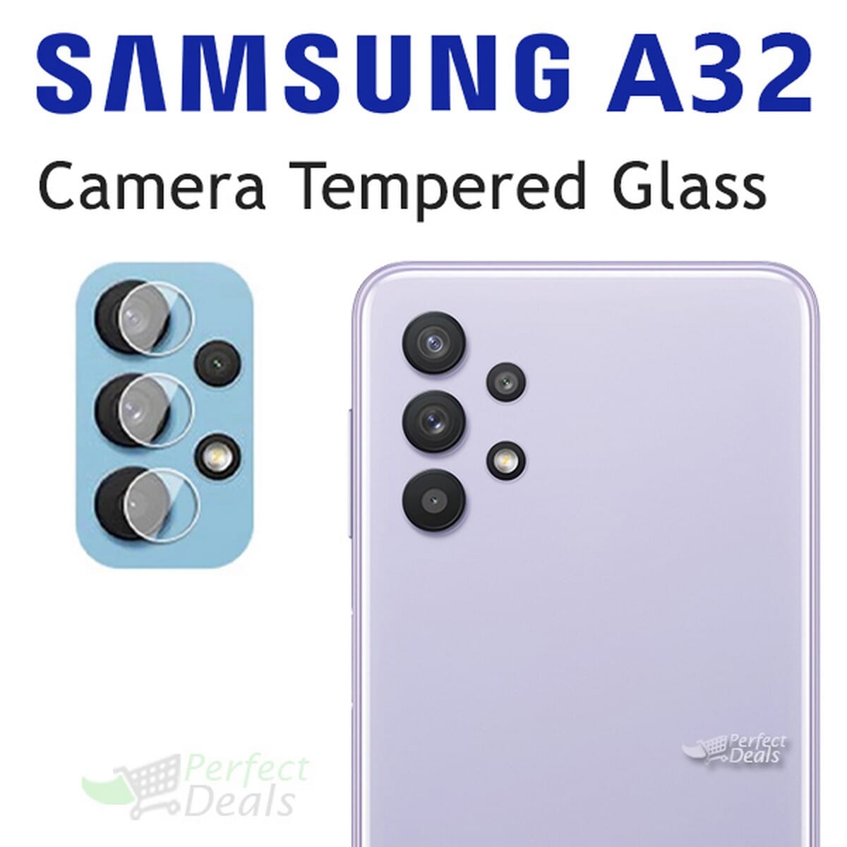 Camera Glass for Samsung Galaxy A32 Perfect Camera Protection Film Clear 9H Glass Mobile camera lens protector