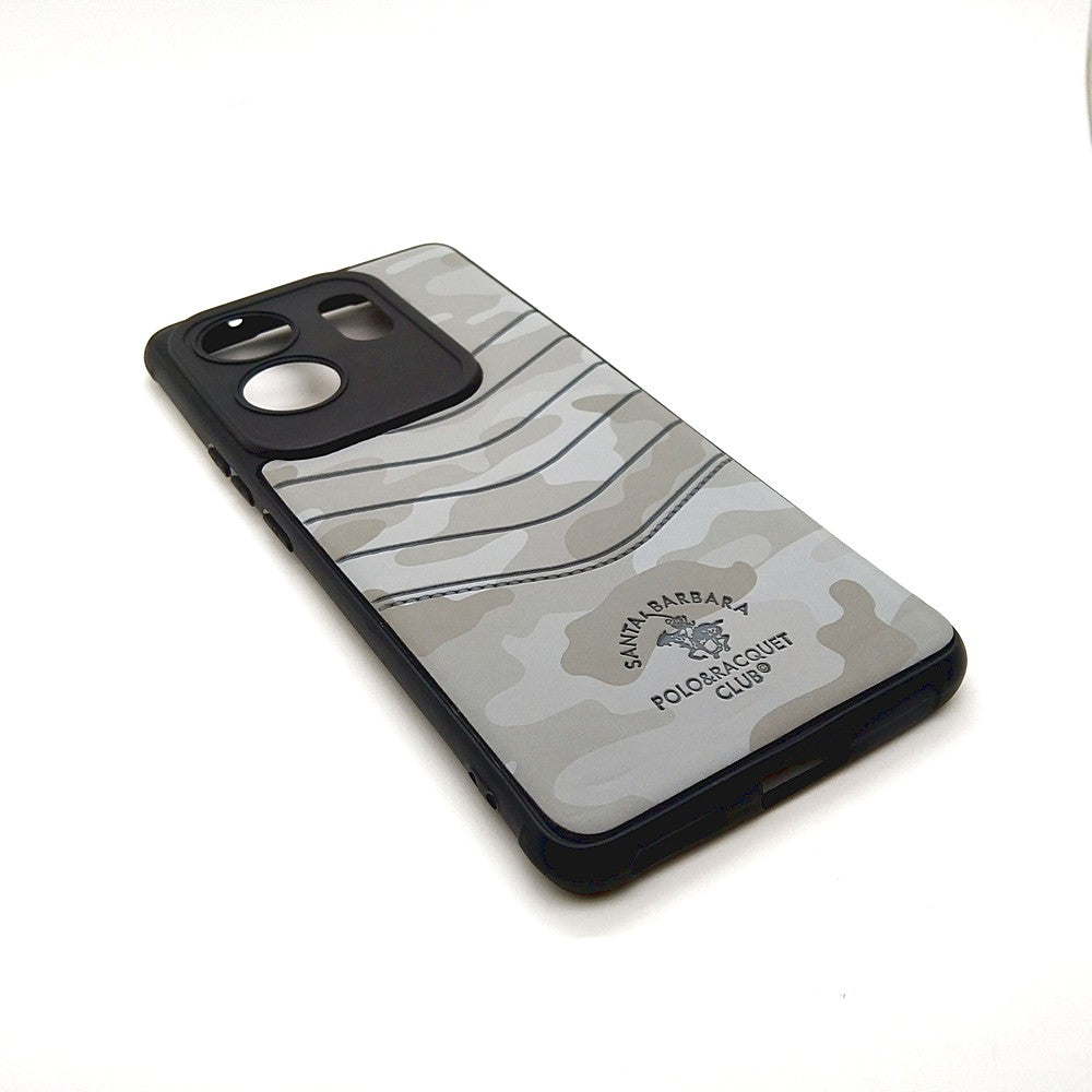 infinix ZERO 30 POLO clothe texture case velvet Back Cover Grey