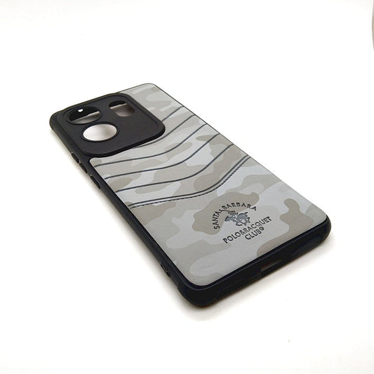 infinix ZERO 30 POLO clothe texture case velvet Back Cover Grey