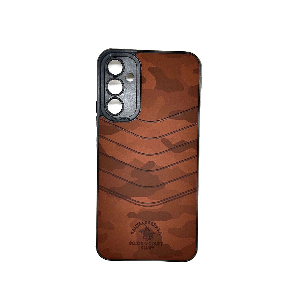 Samsung A34 5G POLO clothe texture case velvet Back Cover Brown