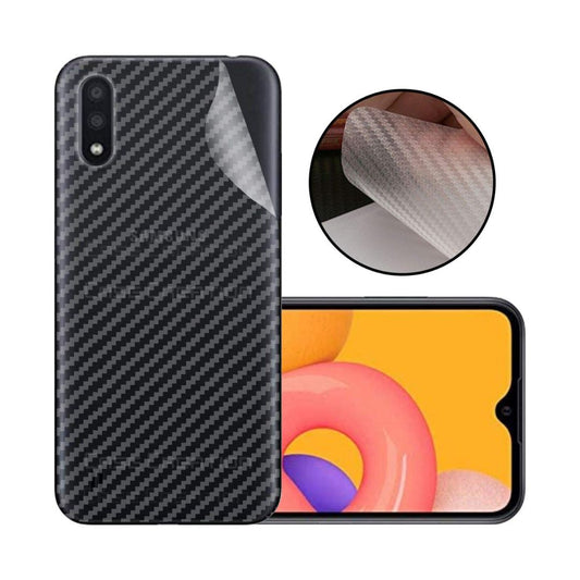 Samsung A01 carbon Back Clear Skin Sticker