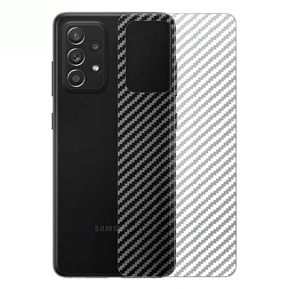 Combo Pack of Tempered Glass Screen Protector, Carbon Fiber Back Sticker, Camera lens Clear Glass Bundel for Samsung Galaxy A73 5G