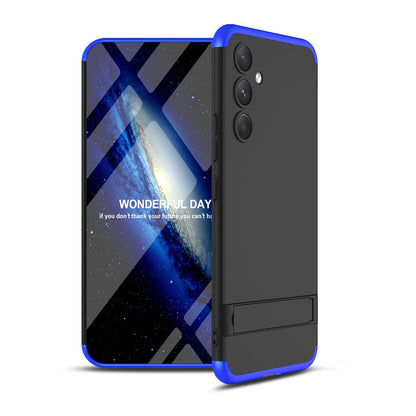 LEEKA Samsung S23 FE Full 3in1 Cover 360º Shockproof Armor Hard Matte PC Case with Stand