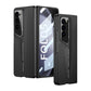 LEEKA Samsung Z Fold 5 case with Super Luxury Sport car fiber Pro case design with free inbuilt Screen Protector