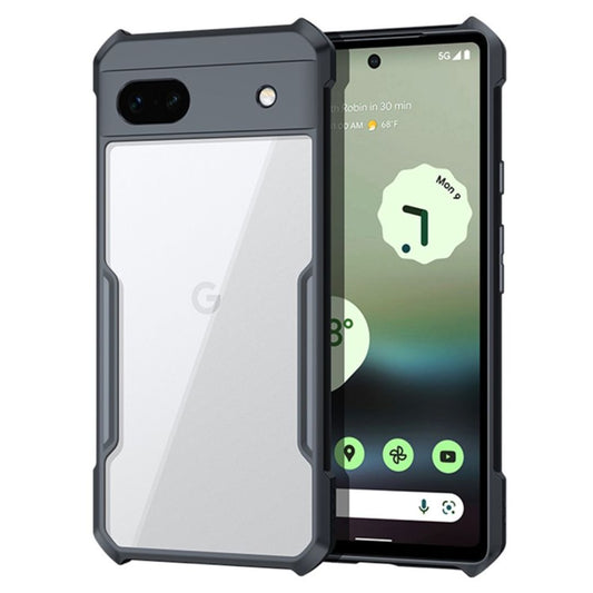 Google Pixel 6A Shockproof Matte Black Border Aly Camera lens Protection back cover Case