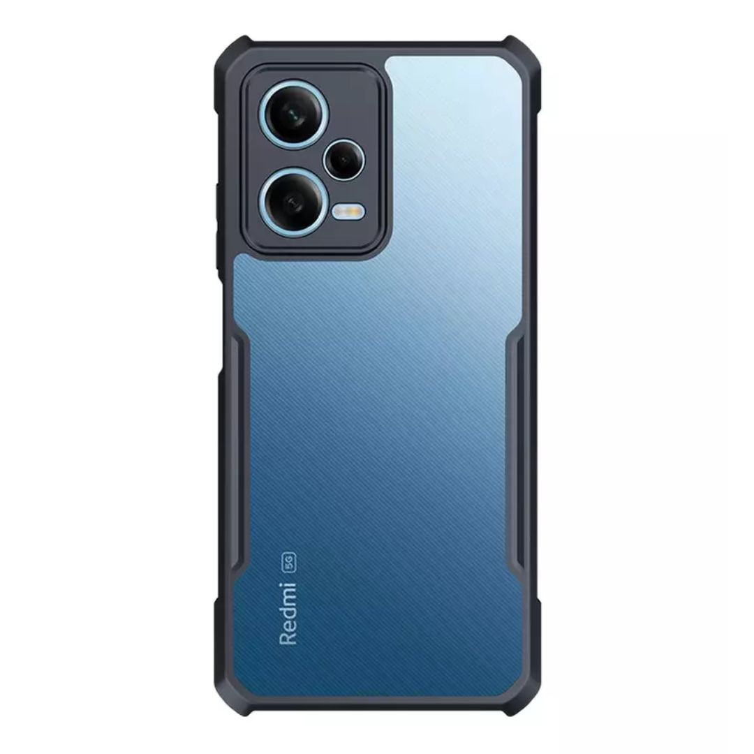 Redmi Note 12 Pro Shockproof Matte Black Border Aly Camera lens Protection back cover Case