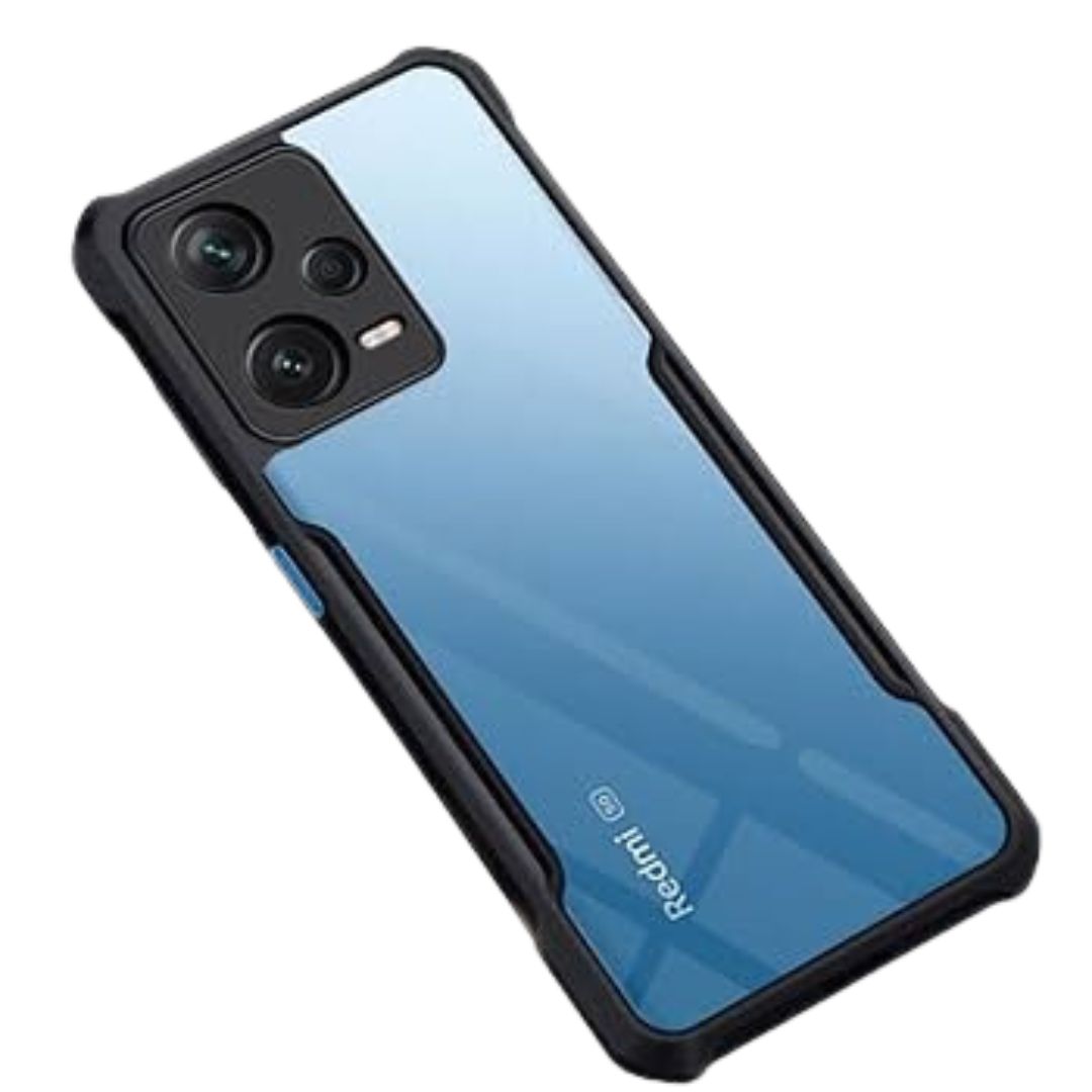 Redmi Note 12 Pro Plus Shockproof Matte Black Border Aly Camera lens Protection back cover Case