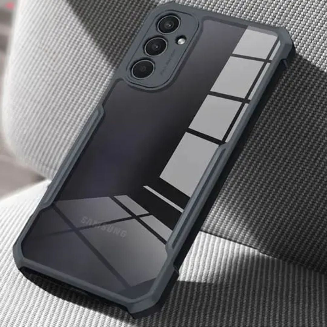 Samsung A24 Shockproof Matte Black Border Aly Camera lens Protection back cover Case