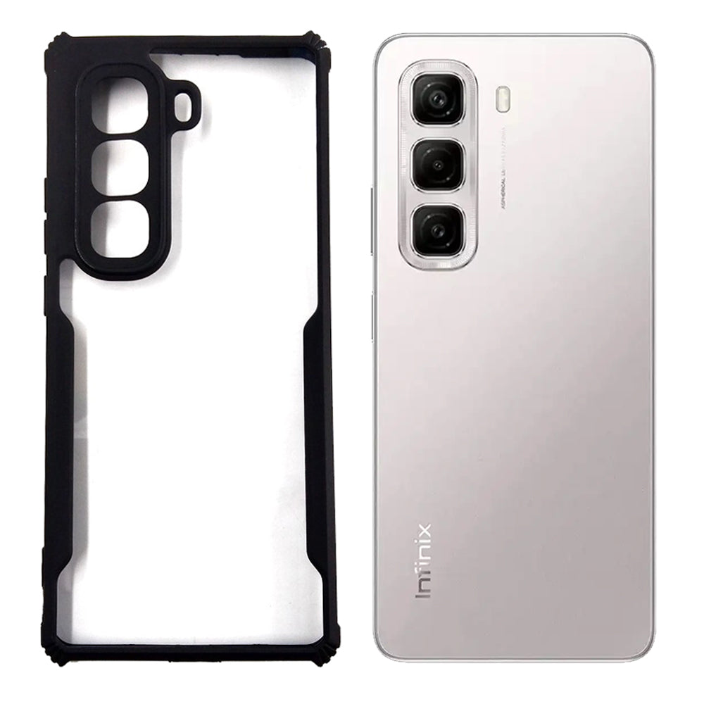 infinix Hot 50 Pro Plus case Matte Black Back Cover Soft Silicone TPU Bumper case