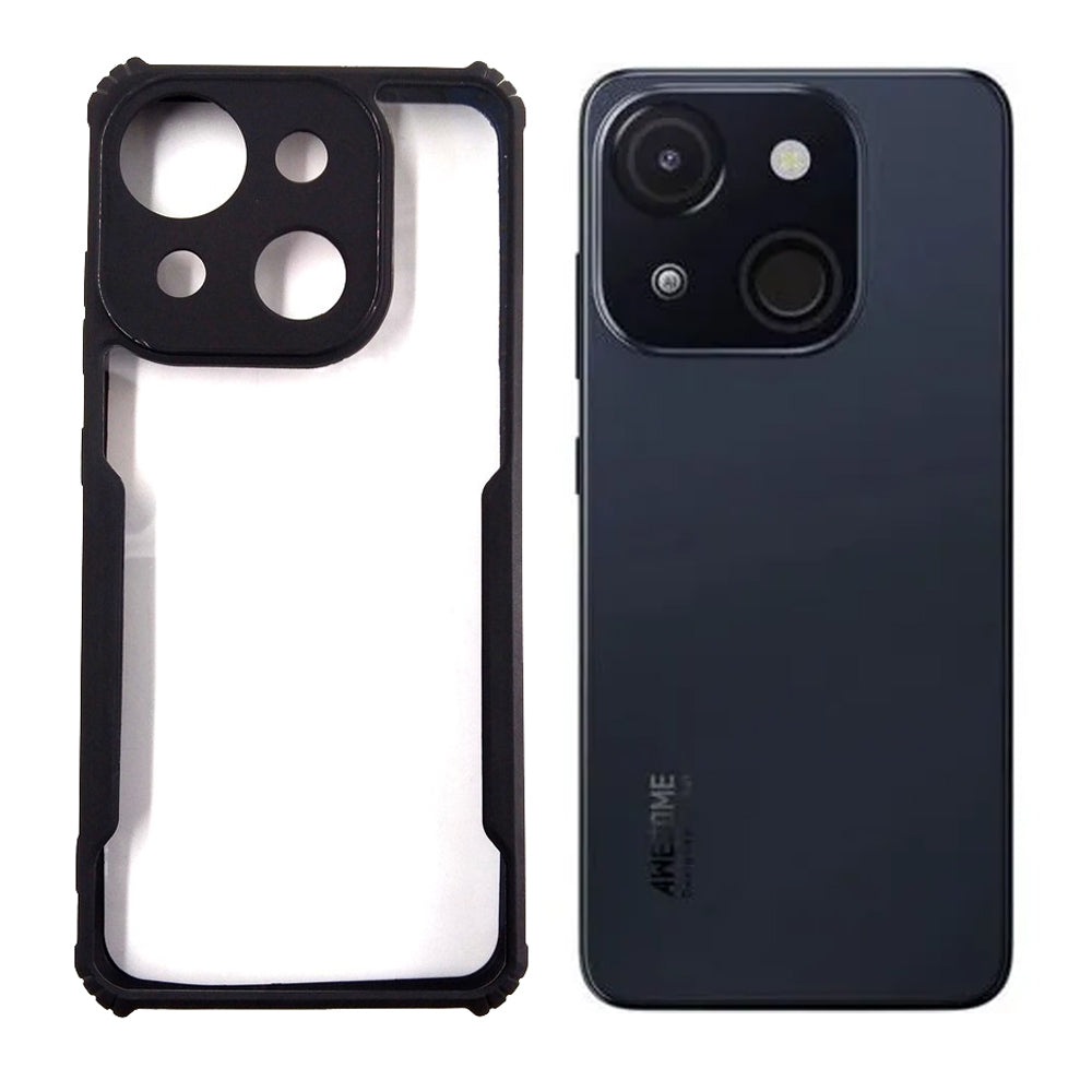itel A50C case Matte Black Back Cover Soft Silicone TPU Bumper case
