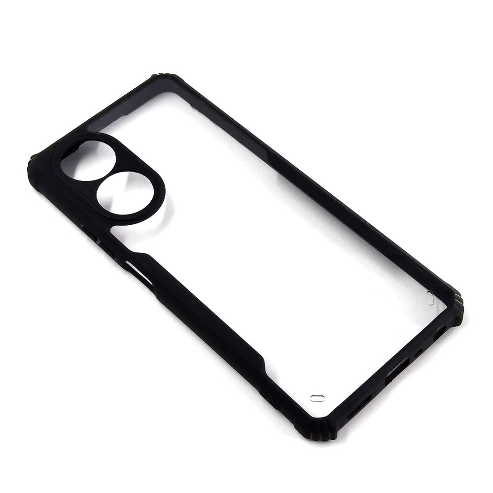 OPPO A58 case Matte Black Back Cover Soft Silicone TPU Bumper case