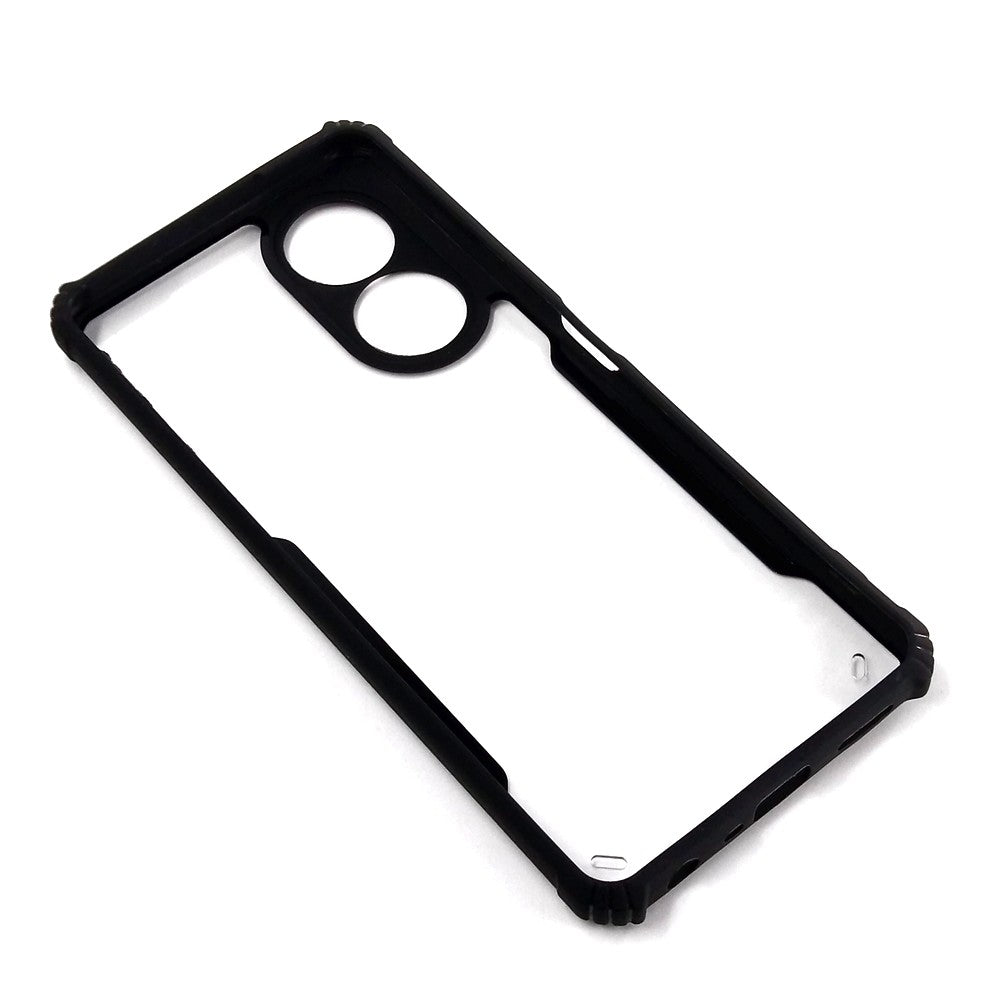 OPPO A58 case Matte Black Back Cover Soft Silicone TPU Bumper case