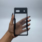 Google Pixel 6A Shockproof Matte Black Border Aly Camera lens Protection back cover Case