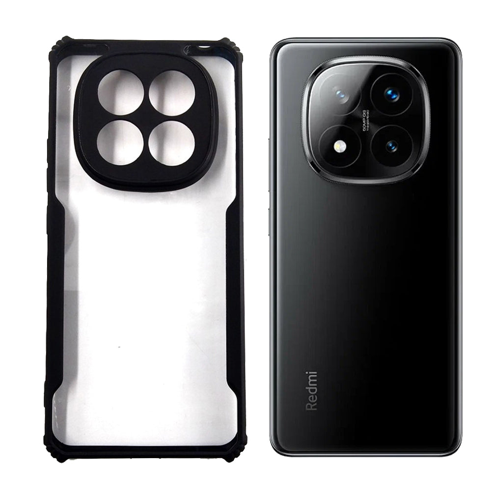 Redmi Note 14 Pro case Matte Black Back Cover Soft Silicone TPU Bumper case