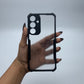 Samsung S24 Plus Shockproof Matte Black Border Aly Camera lens Protection back cover Case