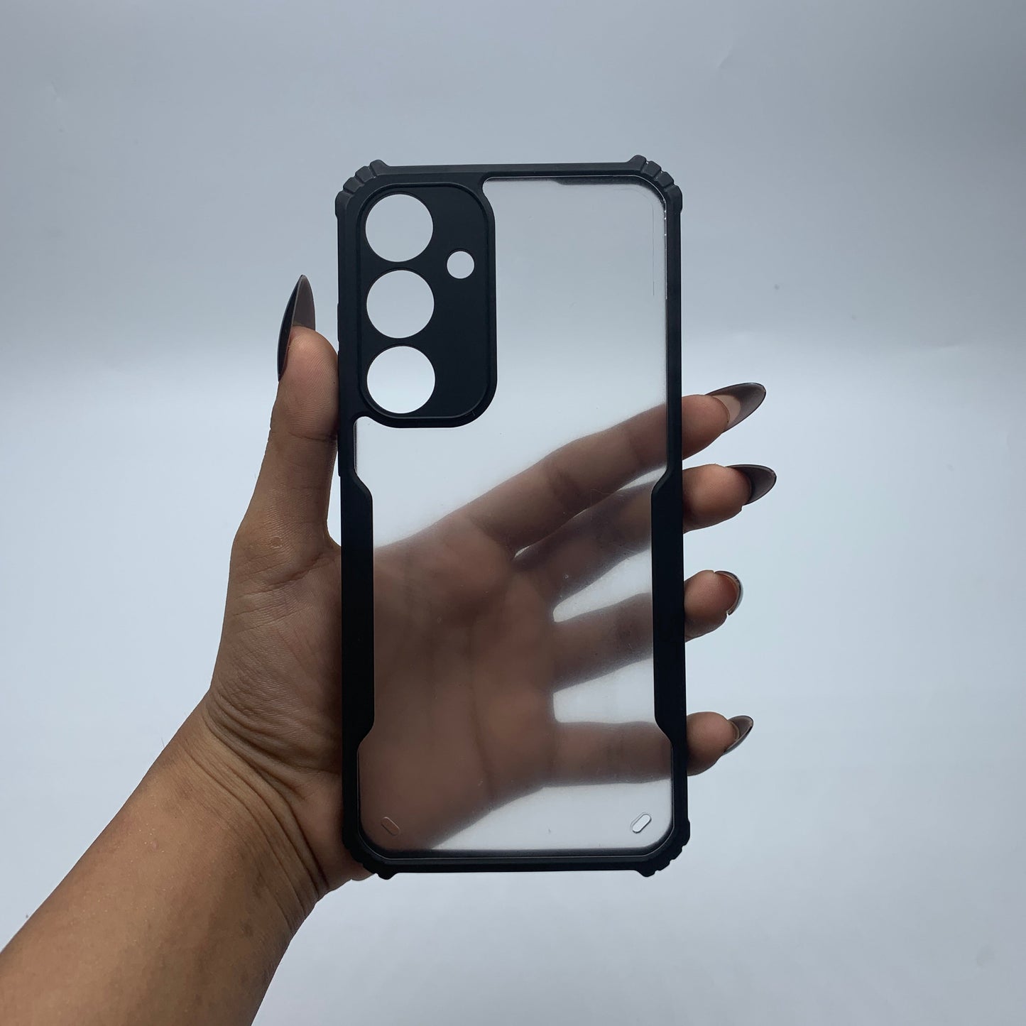 Samsung S24 Plus Shockproof Matte Black Border Aly Camera lens Protection back cover Case
