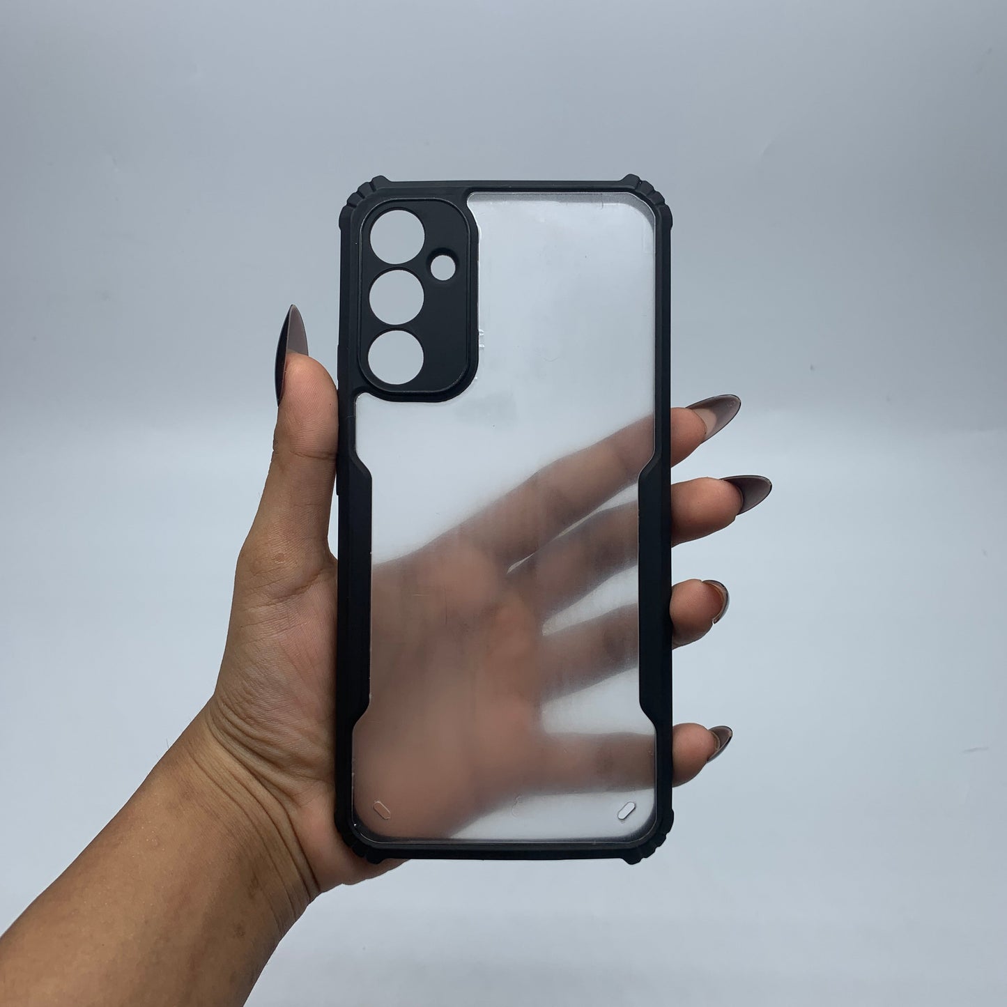 Samsung A34 Shockproof Matte Black Border Aly Camera lens Protection back cover Case