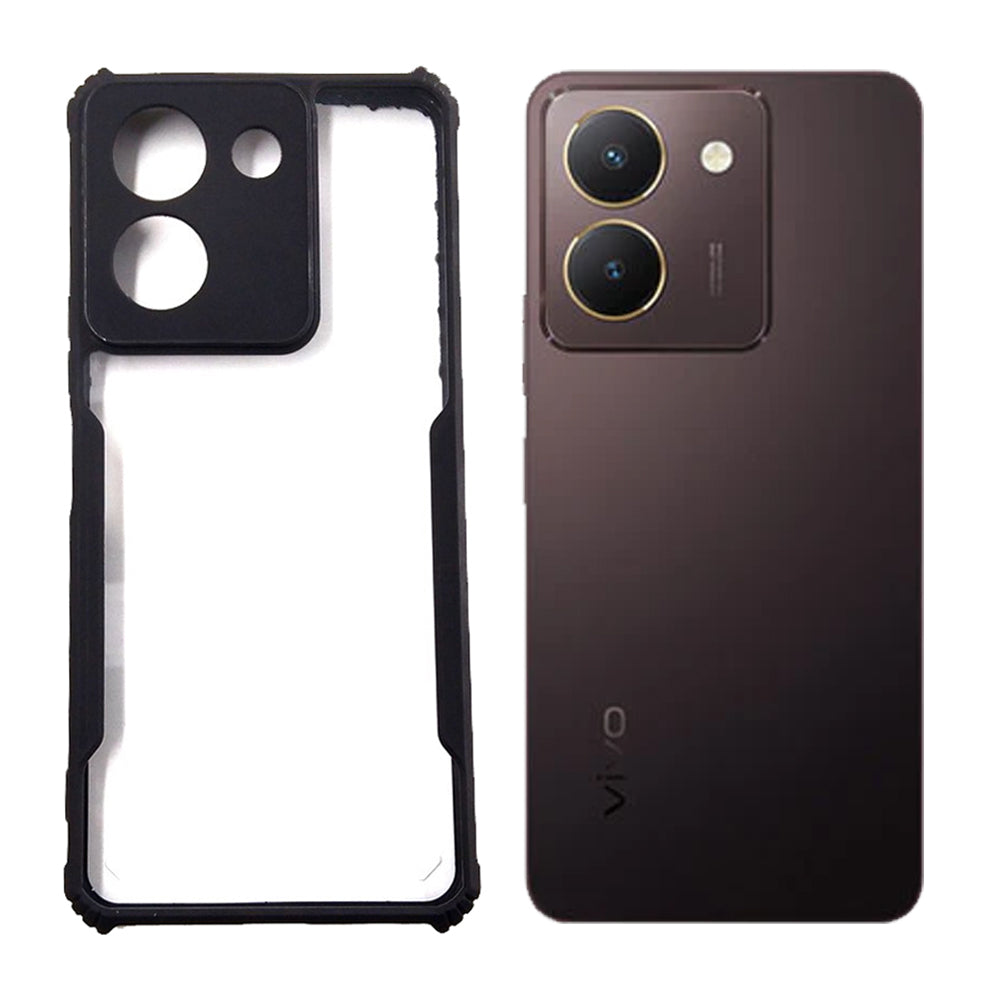 Vivo Y27s case Matte Black Back Cover Soft Silicone TPU Bumper case