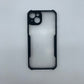 iPhone 15 Plus Shockproof Matte Black Border Aly Camera lens Protection back cover Case