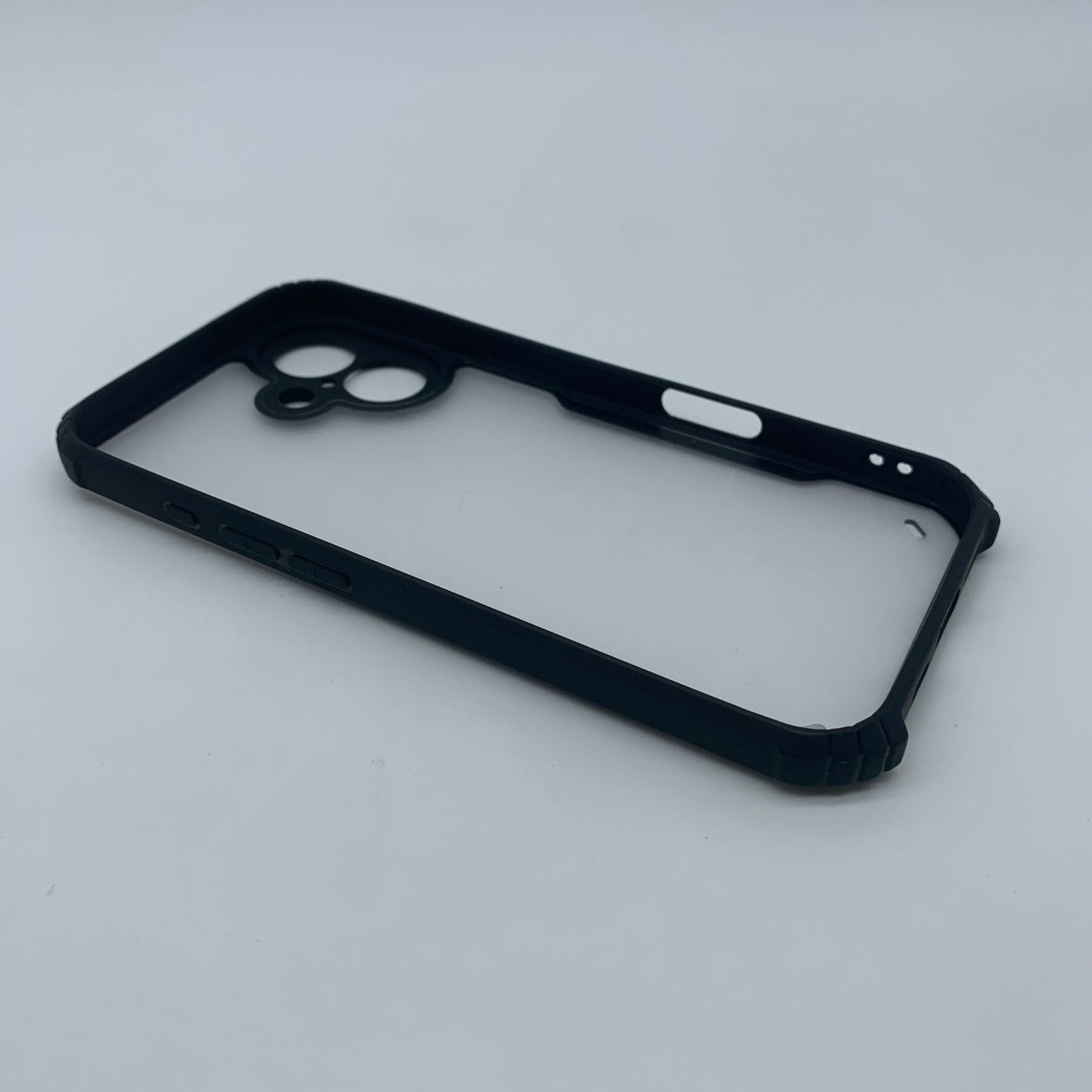 iPhone 16 Shockproof Matte Black Border Aly Camera lens Protection back cover Case