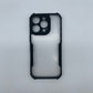 iPhone 16 Pro Shockproof Matte Black Border Aly Camera lens Protection back cover Case