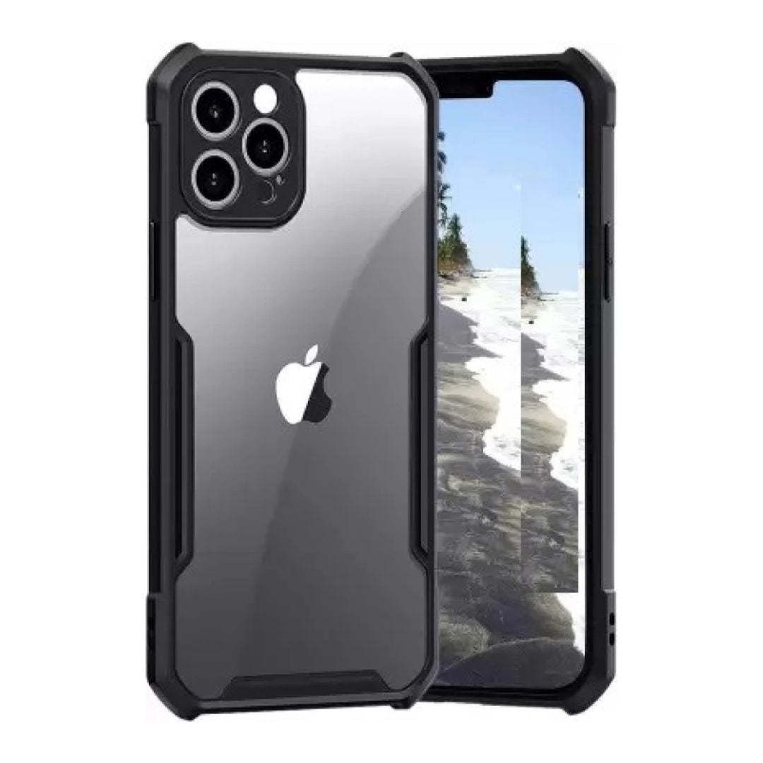 iPhone 11 Pro Max Shockproof Matte Black Border Aly Camera lens Protection back cover Case