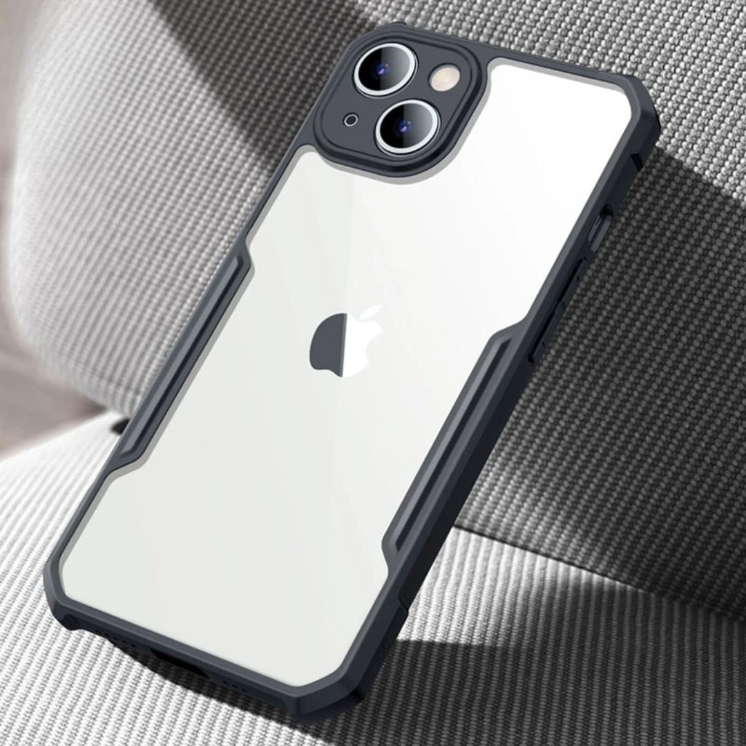 iPhone 15 Plus Shockproof Matte Black Border Aly Camera lens Protection back cover Case