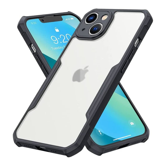 iPhone 15 Plus Shockproof Matte Black Border Aly Camera lens Protection back cover Case