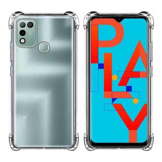 infinix Hot 10 Play Clear Anti-Shock Case Corner Drop Protection