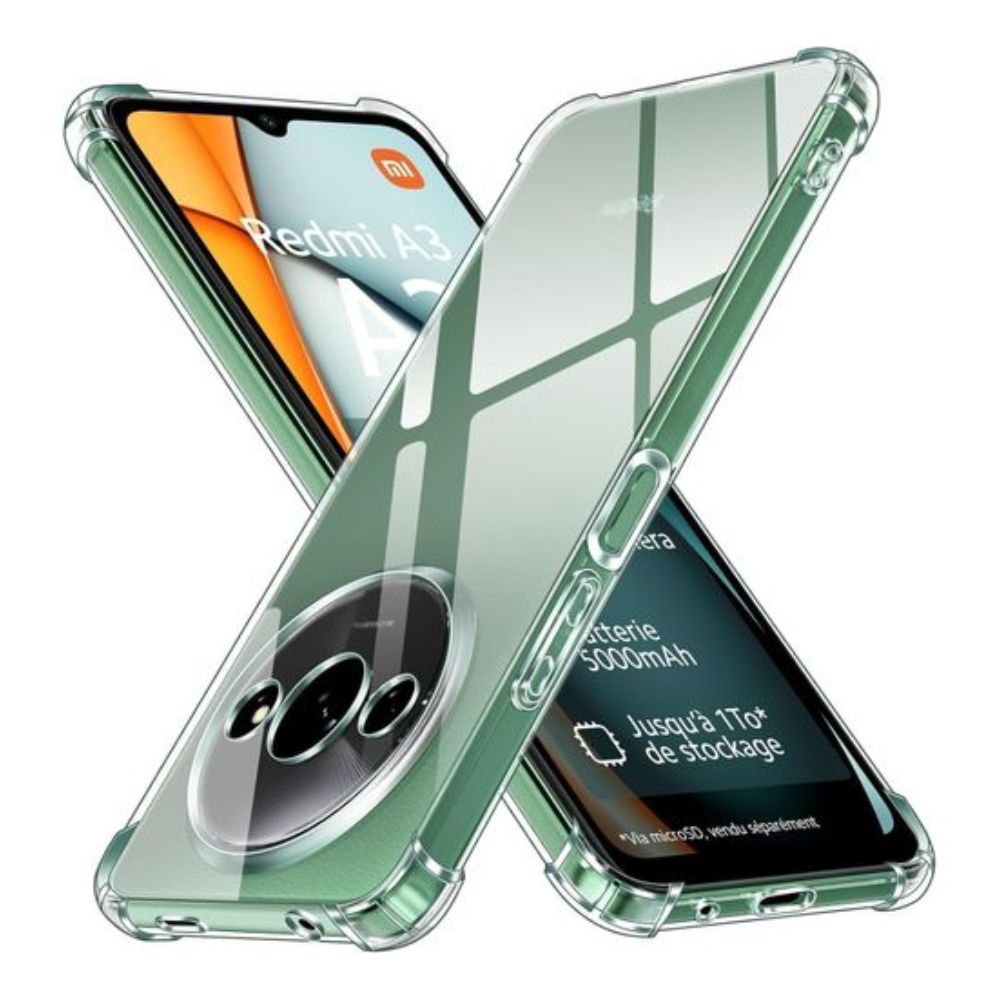 Redmi A3 Clear Anti-Shock Case Heavy Duty Corner Protection