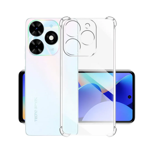 Tecno Spark 20C Clear Anti-Shock Case Reinforced Bumper Cover