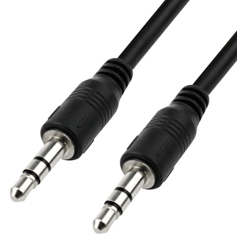 Short Aux Cable 2 Sides Black