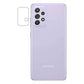 Combo Pack of Tempered Glass Screen Protector, Carbon Fiber Back Sticker, Camera lens Clear Glass Bundel for Samsung A72 5G