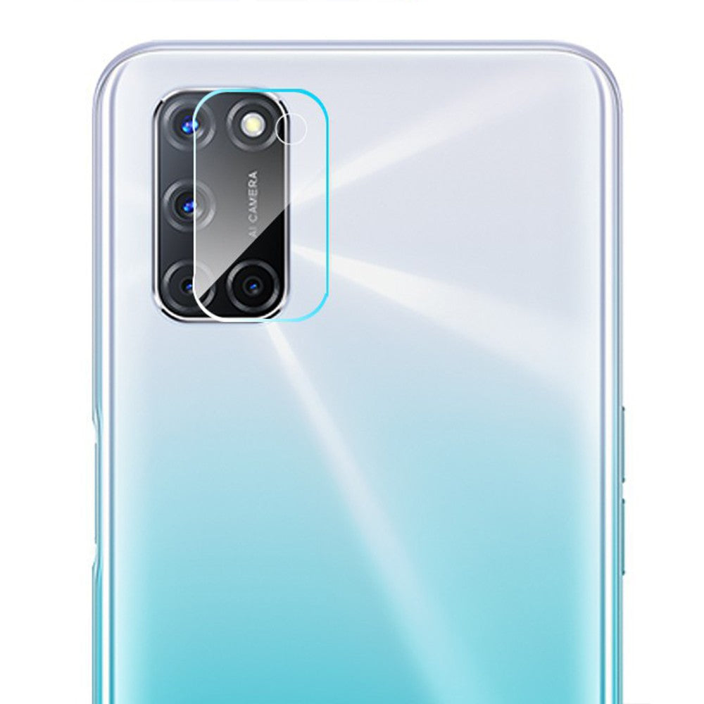 Combo Pack of Tempered Glass Screen Protector, Carbon Fiber Back Sticker, Camera lens Clear Glass Bundel for OPPO A52