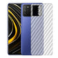 Combo Pack of Tempered Glass Screen Protector, Carbon Fiber Back Sticker, Camera lens Clear Glass Bundel for Mi POCO M3