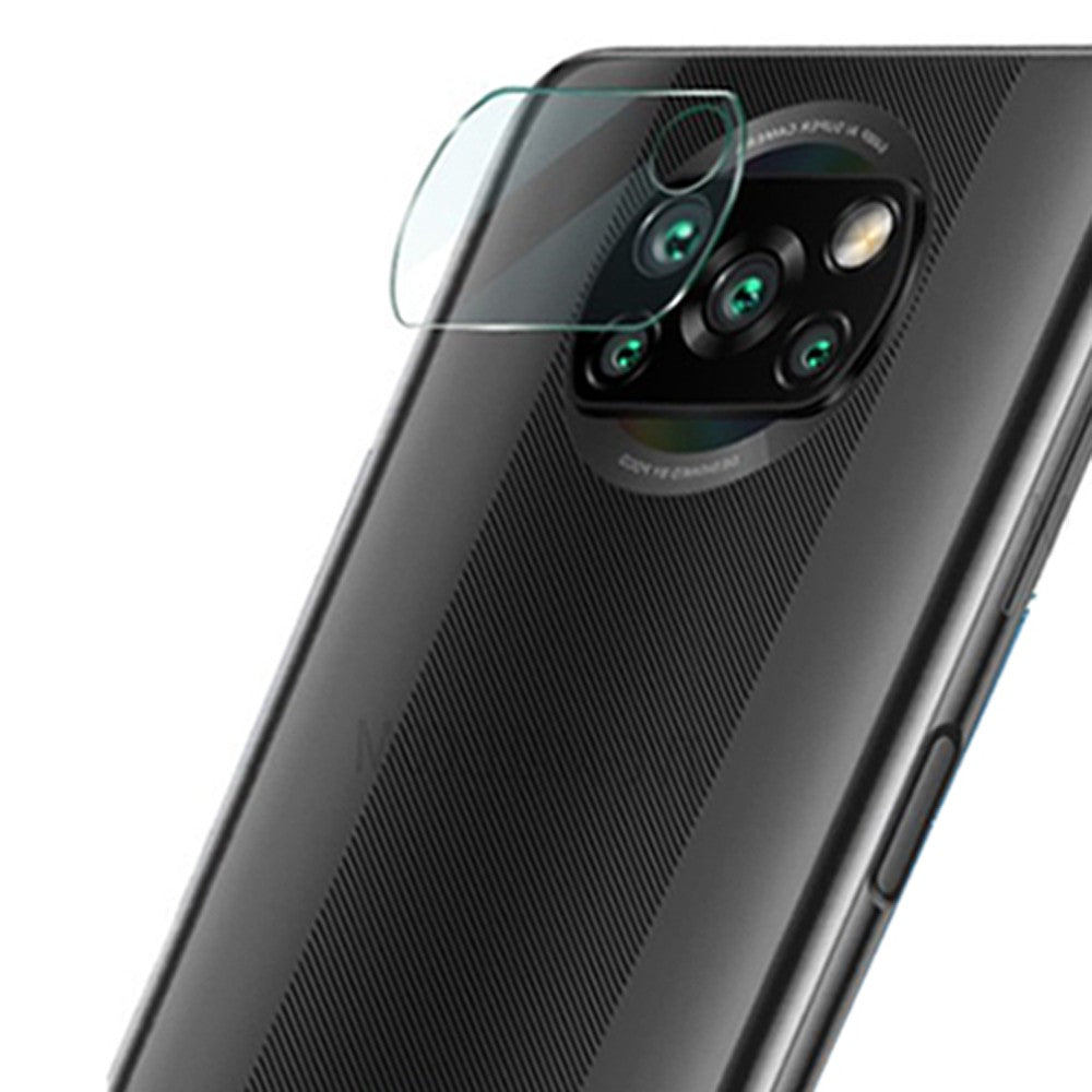 Combo Pack of Tempered Glass Screen Protector, Carbon Fiber Back Sticker, Camera lens Clear Glass Bundel for Mi POCO X3