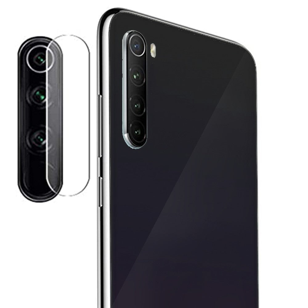 Combo Pack of Tempered Glass Screen Protector, Carbon Fiber Back Sticker, Camera lens Clear Glass Bundel for Redmi Note 8