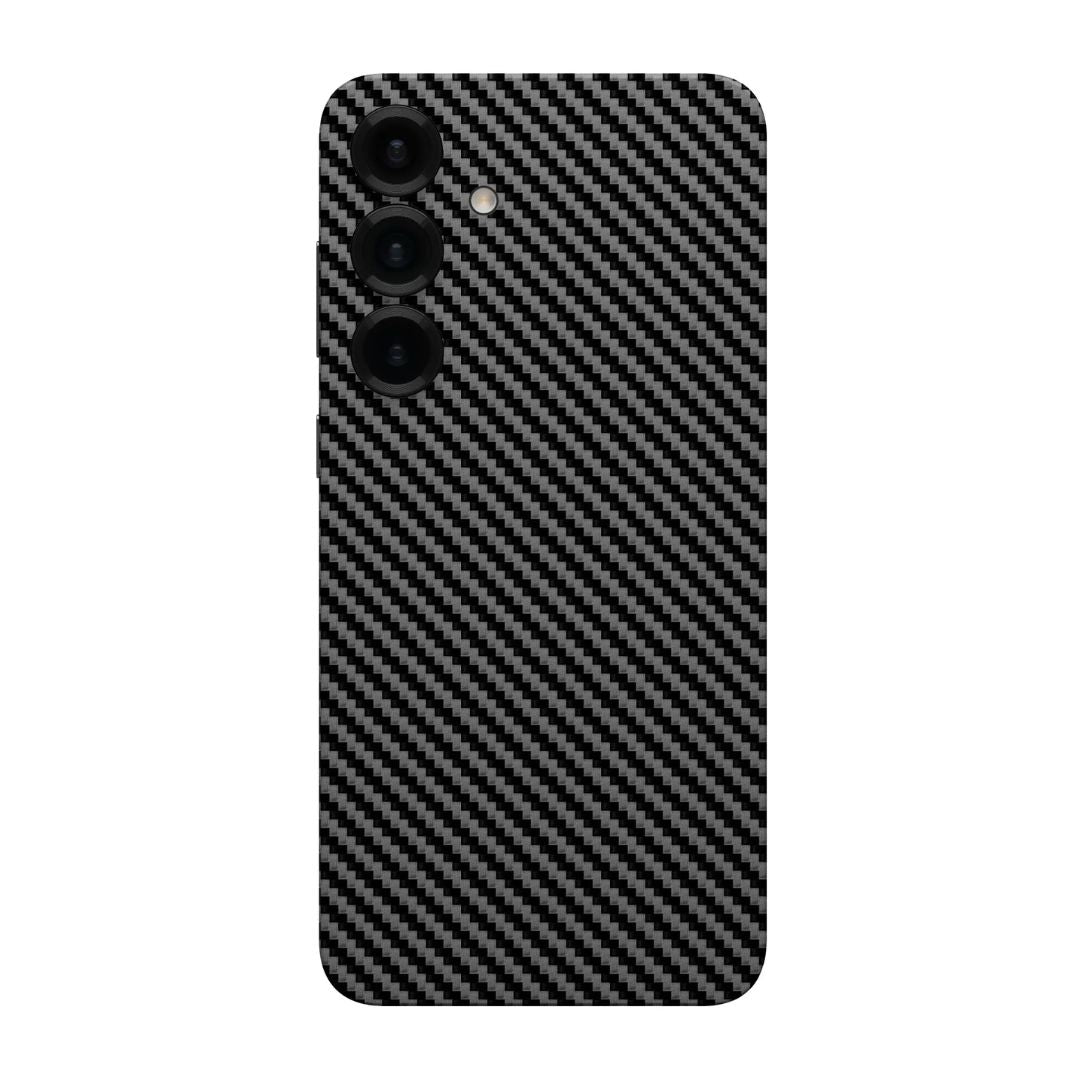 Samsung S25 Carbon Back Clear Skin Sticker
