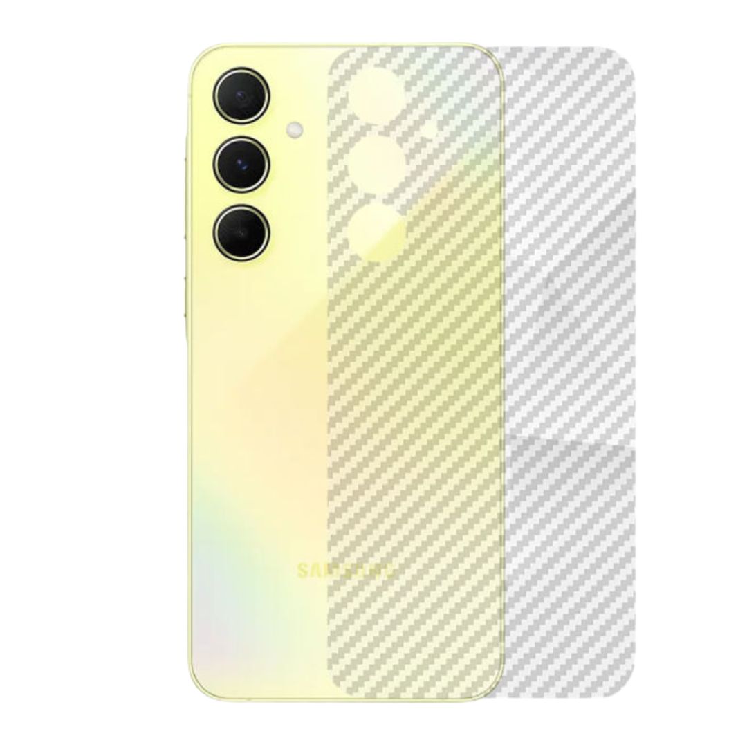 Samsung S25 Carbon Back Clear Skin Sticker