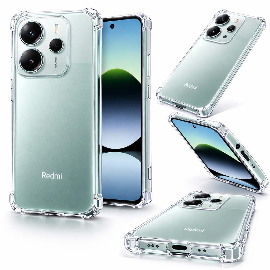 Redmi Note 14 5G Clear Anti-Shock Case Heavy Duty Bumper Cover