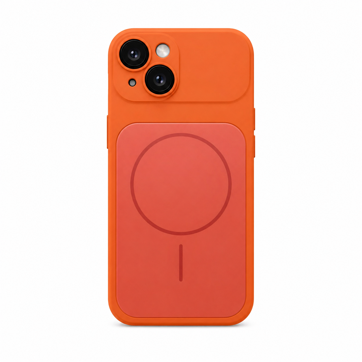 iPhone 13 Orange Back Case - Slim Fit Protective Silicone Phone Cover