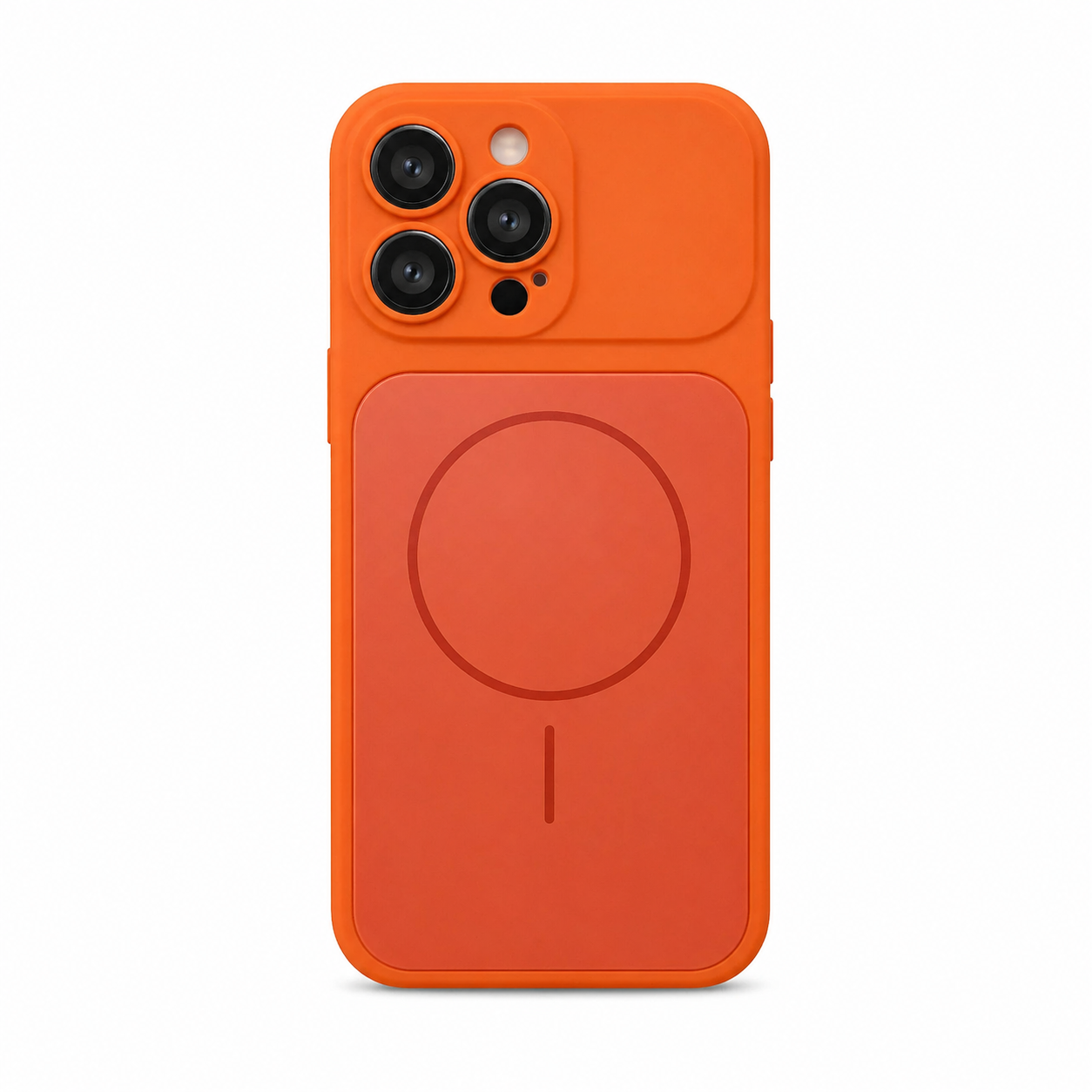iPhone 13 Pro Orange Back Case - Slim Fit Protective Silicone Phone Cover