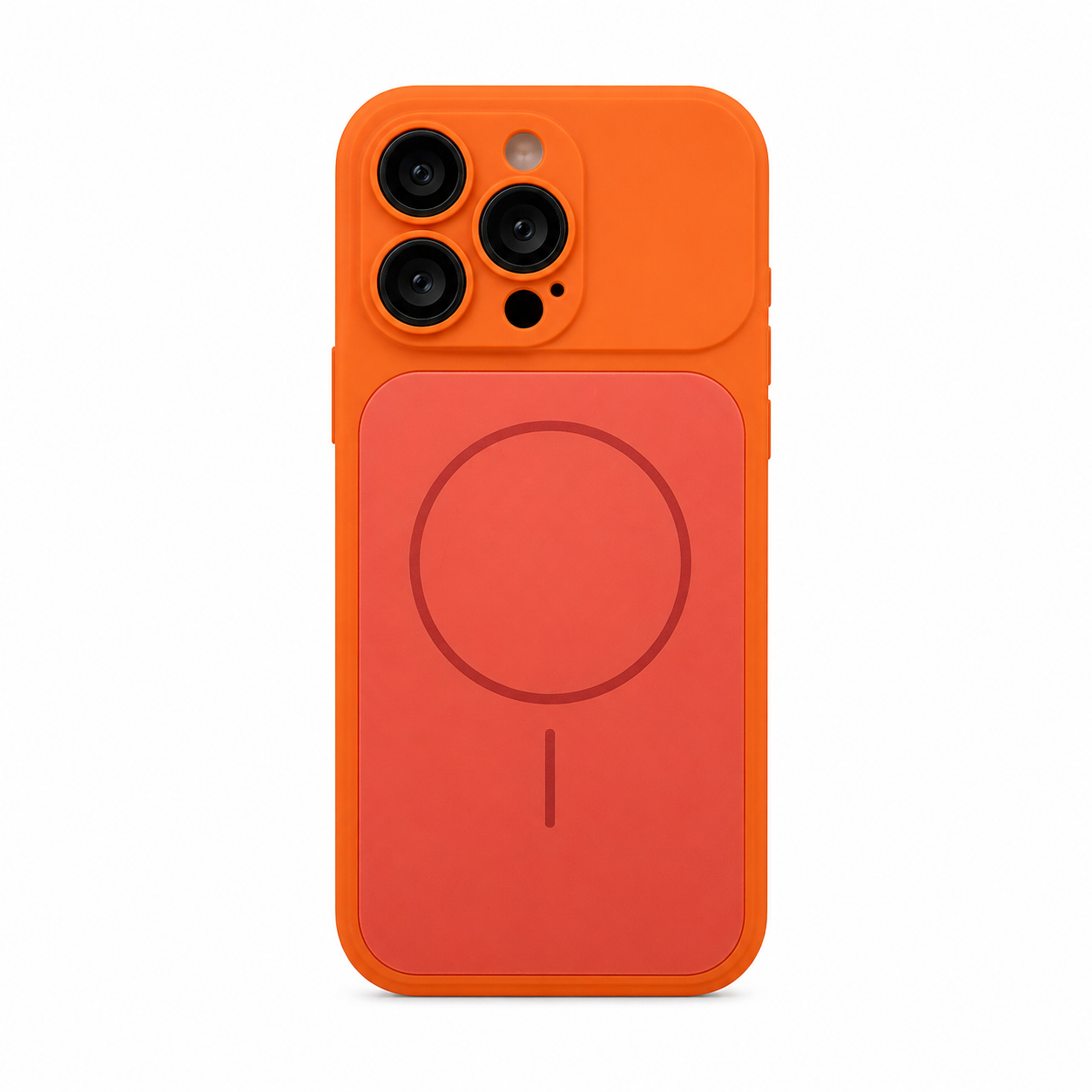 iPhone 15 Pro Orange Back Case - Slim Fit Protective Silicone Phone Cover