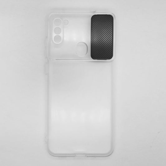 Samsung A11 Camera Slide Protection Clear Back Cover Soft Silicone TPU Bumper case