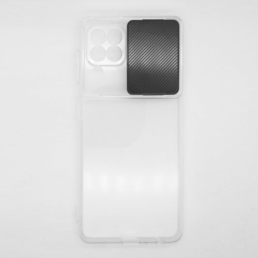 Samsung A22 Camera Slide Protection Clear Back Cover Soft Silicone TPU Bumper case
