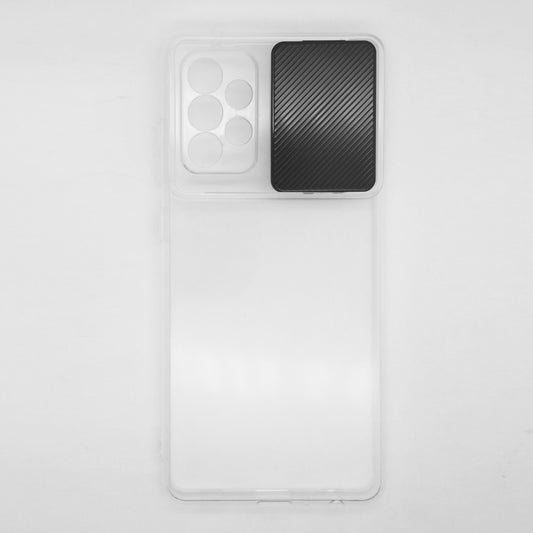 Samsung A72 Camera Slide Protection Clear Back Cover Soft Silicone TPU Bumper case