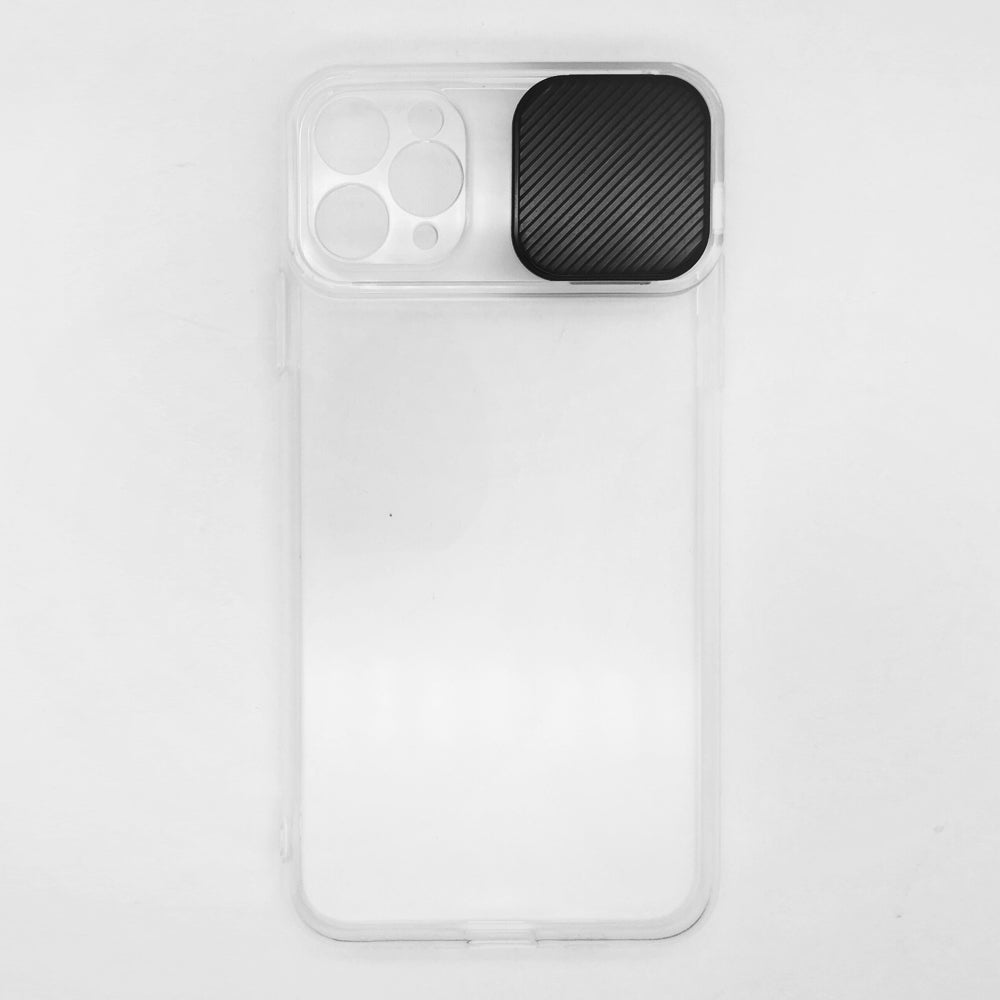 iPhone 11 Pro Max Camera Slide Protection Clear Back Cover Soft Silicone TPU Bumper case