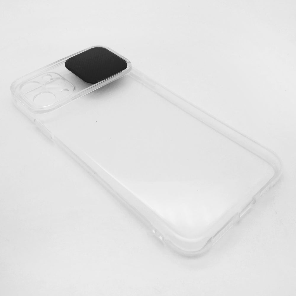 iPhone 11 Pro Max Camera Slide Protection Clear Back Cover Soft Silicone TPU Bumper case